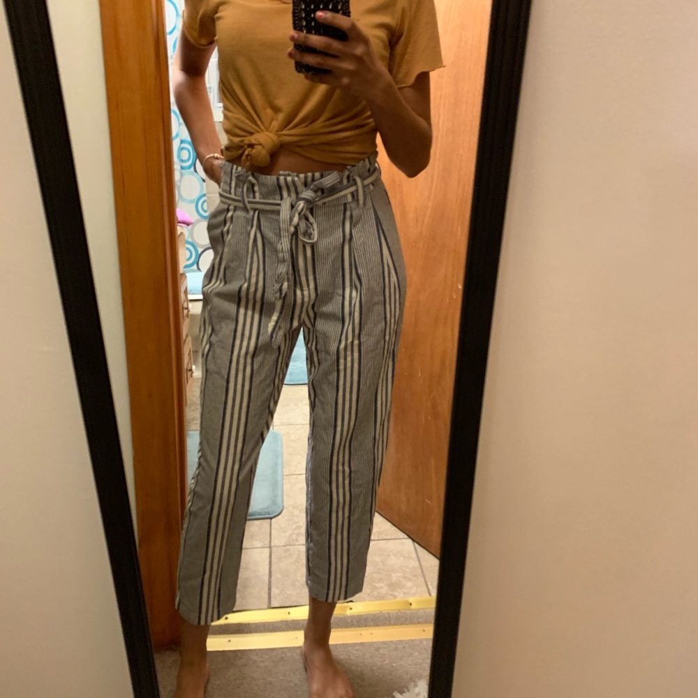 paperbag ankle trousers